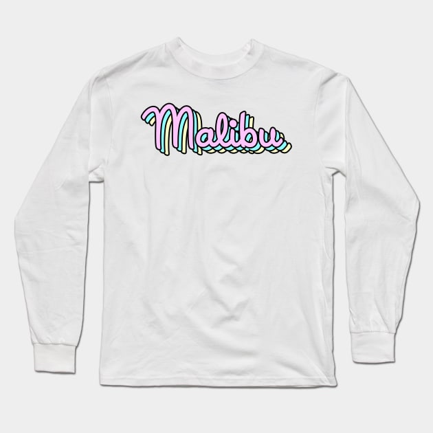 Malibu Retro Long Sleeve T-Shirt by lolosenese